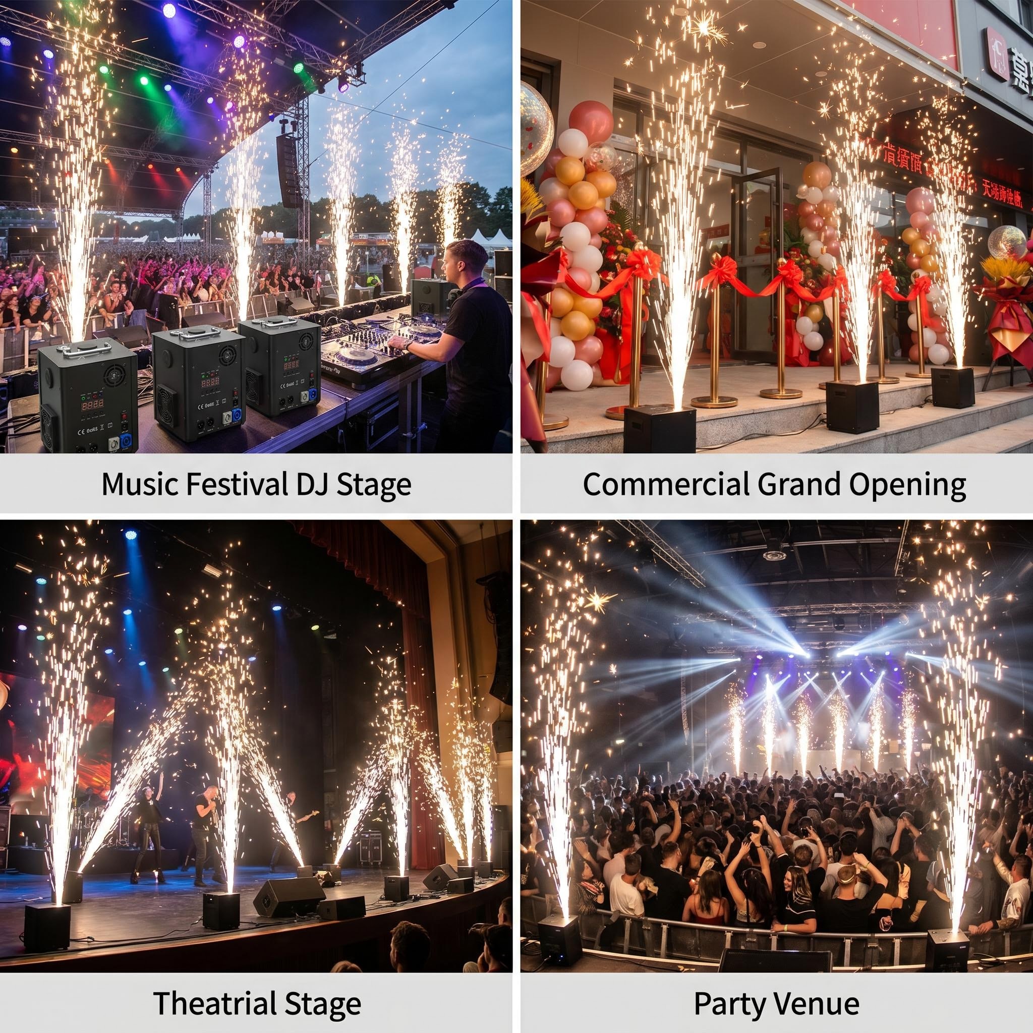 Cold Spark Machine Stage Electronic Firework Effect Device for Wedding Party Concert Event