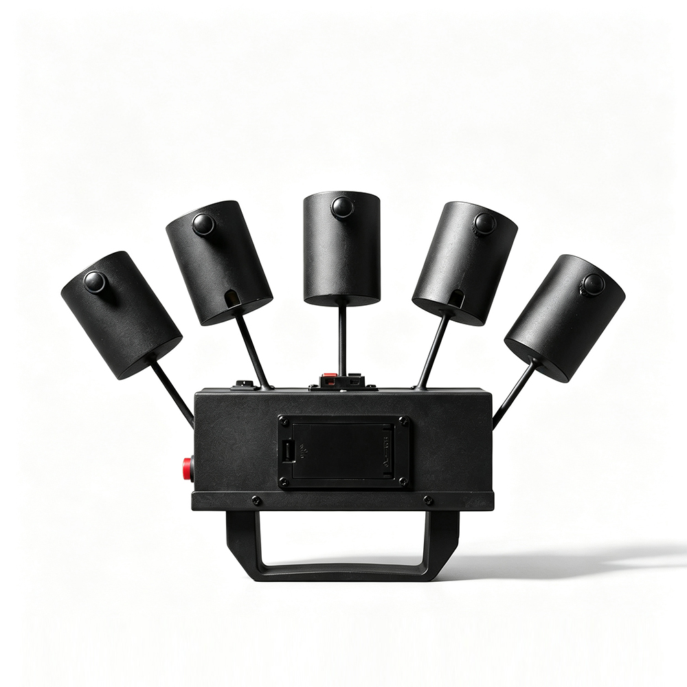 Handheld 5-Head Electronic Confetti Cold Spark Machine for Wedding Party Stage Event Decoration