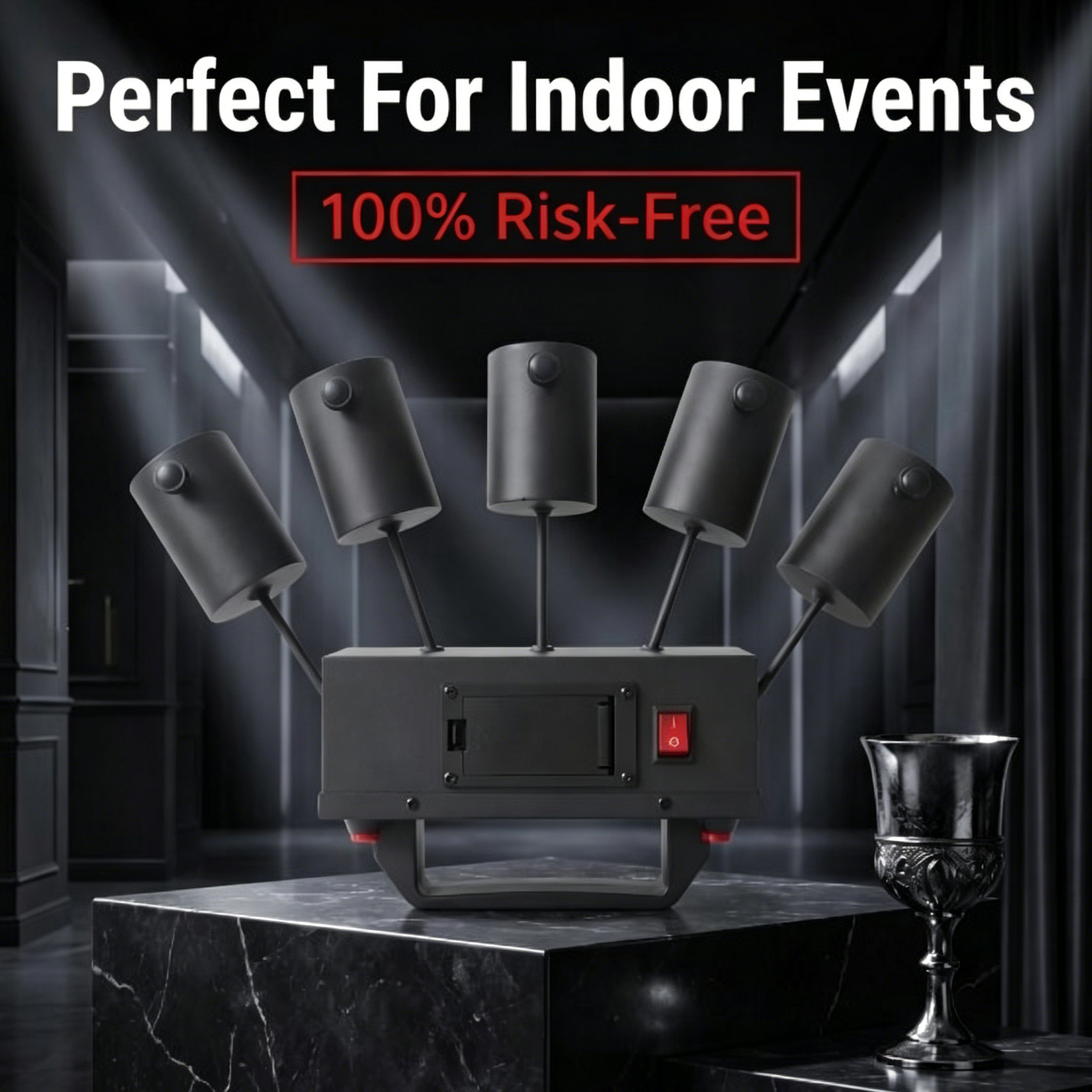 Handheld 5-Head Electronic Confetti Cold Spark Machine for Wedding Party Stage Event Decoration