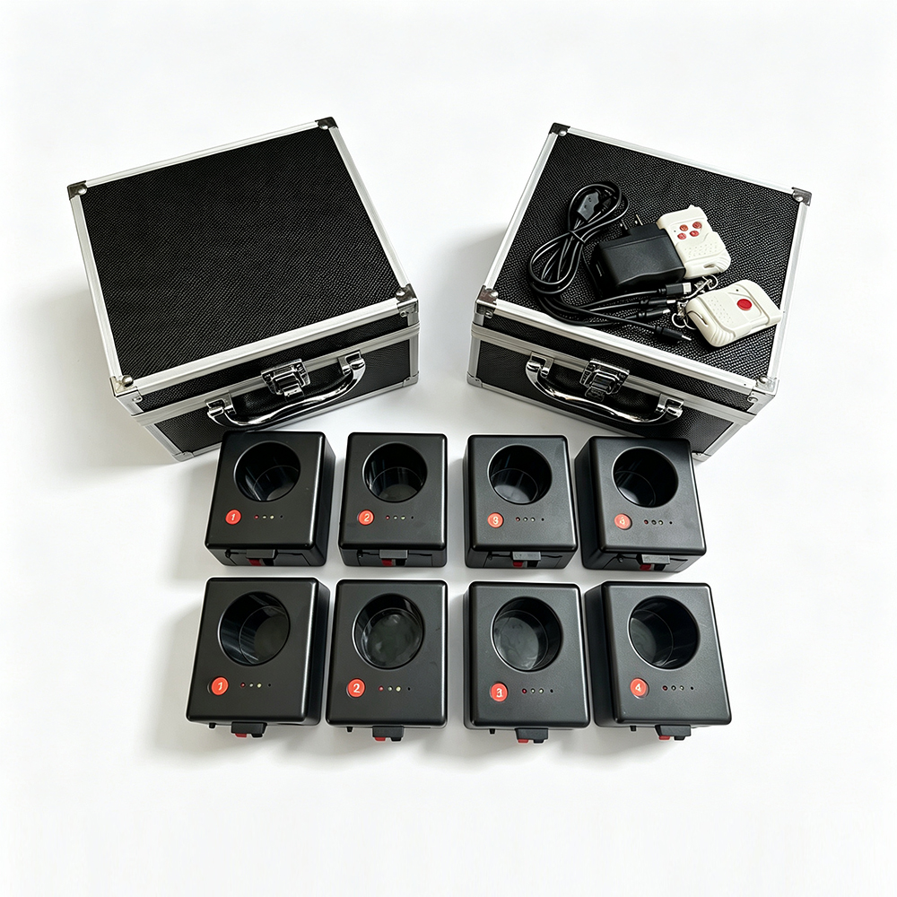 Handheld Electronic Cold Spark Machine 8-Unit Remote Control Firework Igniter Set for Wedding Party Stage Bar