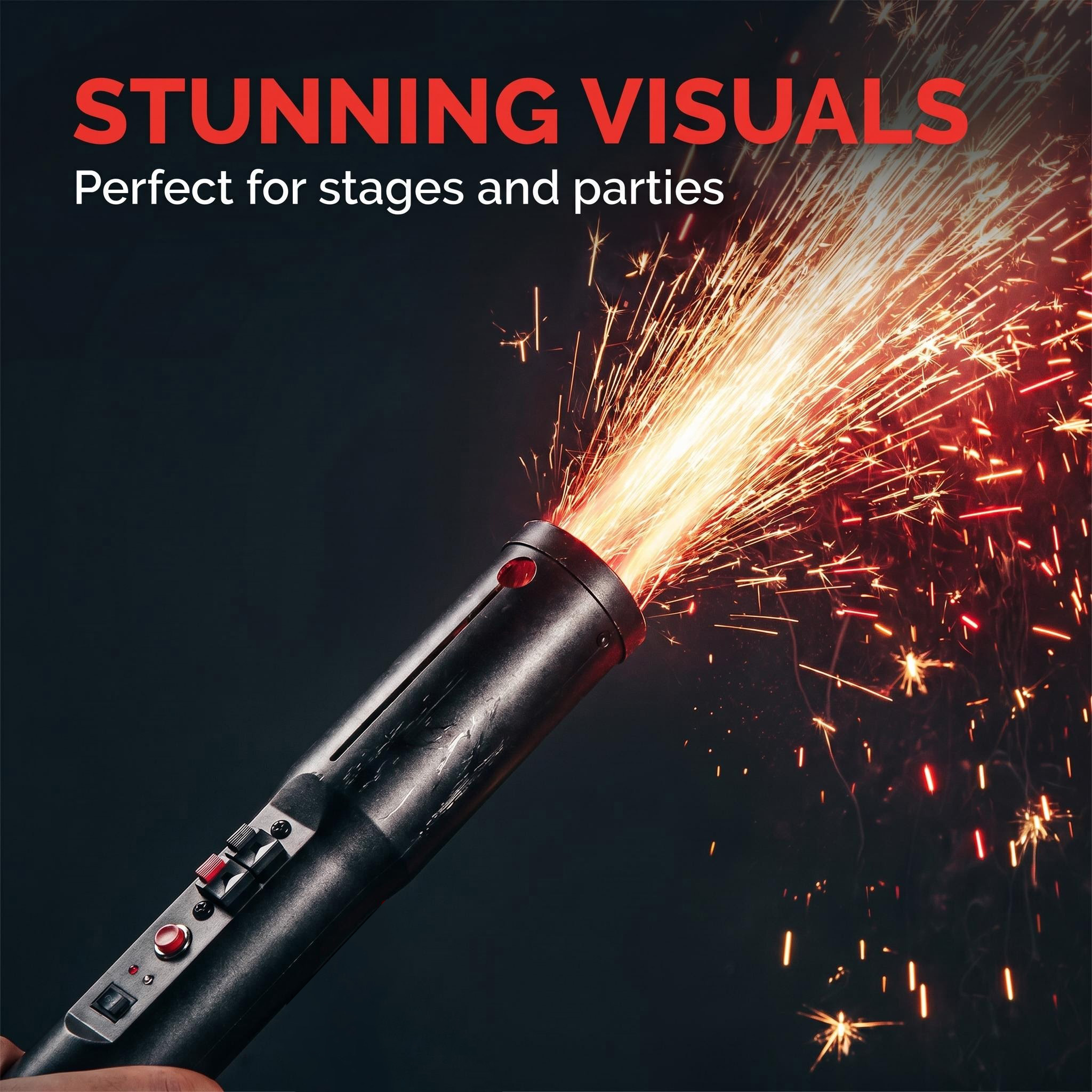 Handheld Cold Spark Machine, Battery-Powered Electronic Sparkler for Parties, Weddings, Clubs & Stage Events, Portable Firework Effect Atmosphere Maker