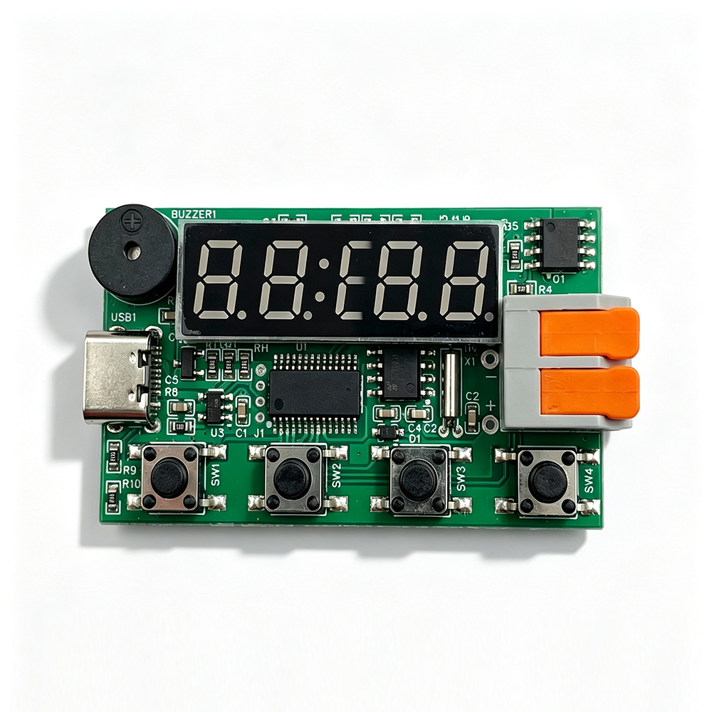 Digital Display Delay Time Controller Module Timing Relay Board Type-C Power Supply with Buzzer Alert for Industrial Automation Smart Home DIY Projects