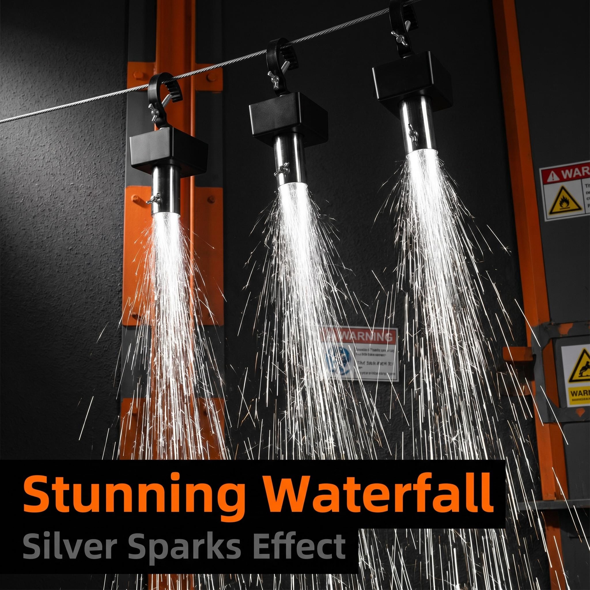 Professional Waterfall Cold Sparkler Machine - Hanging Stage Spark Effect for Wedding, Party & Concert, Safe Reusable Sparkular with Wireless Control